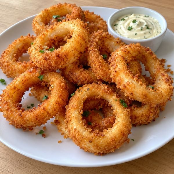 Anel de cebola na air fryer