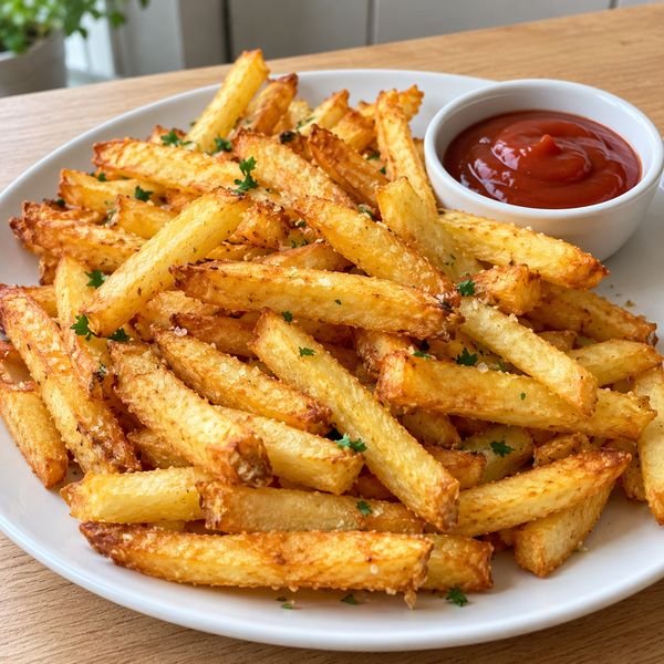 Batata frita caseira na air fryer