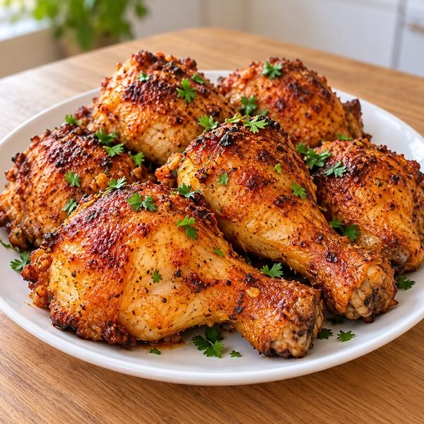 Sobrecoxa dourada na air fryer